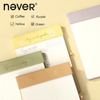 Папка-блокнот NEVER Board Может порвать бумагу с ручкой, Ежедневный план, Сменный портативный блокнот, Простая студенческая деловая книга для ветра